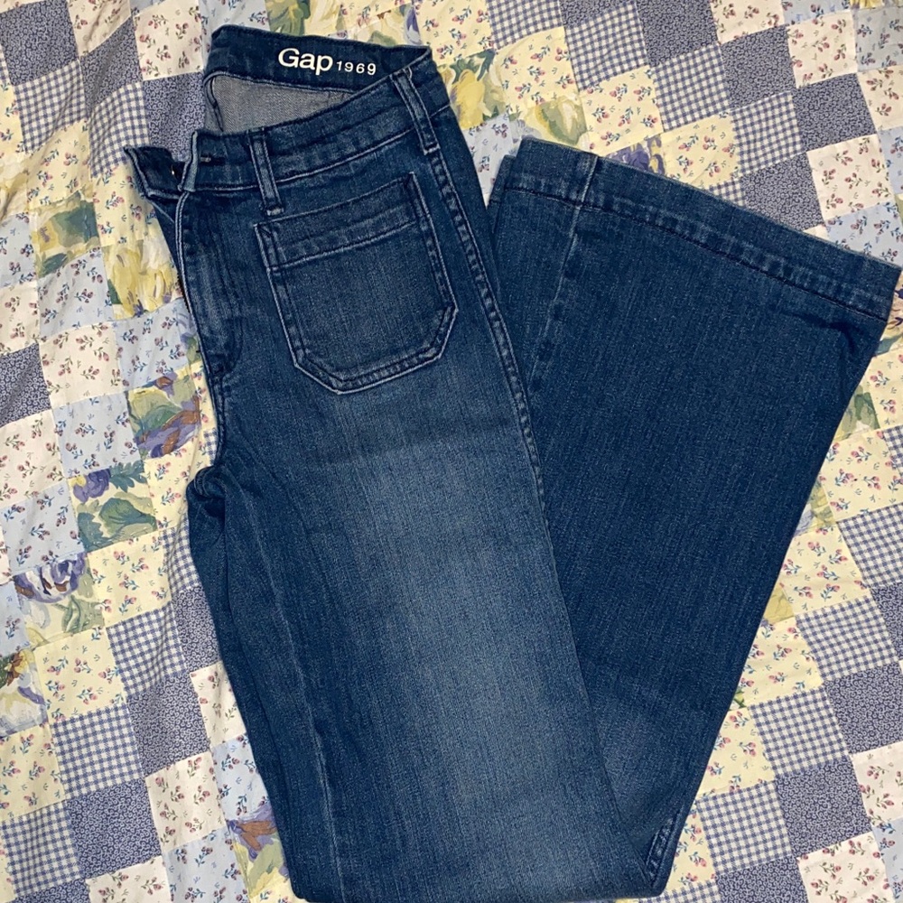 GAP Women's Dark Blue Flare Jeans